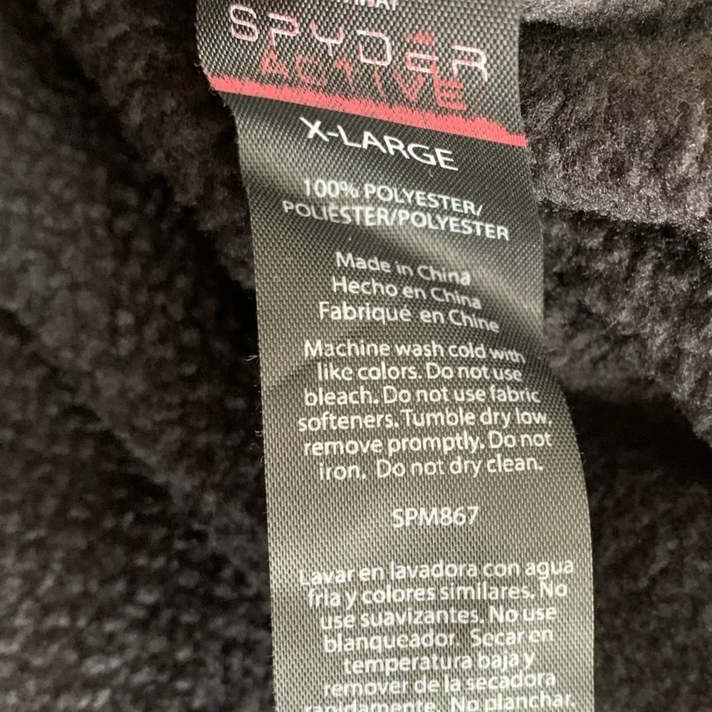 Spyder Active Black Hooded Performance Breathable Jacket Mens XL